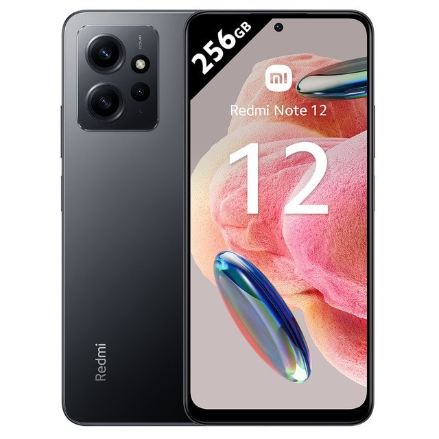 XIAOMI Xiaomi Redmi Note 12 8GB + 256GB Onyx gray móvil libre.