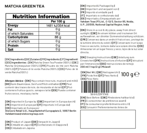 Barato Té Verde Matcha en Polvo 100g