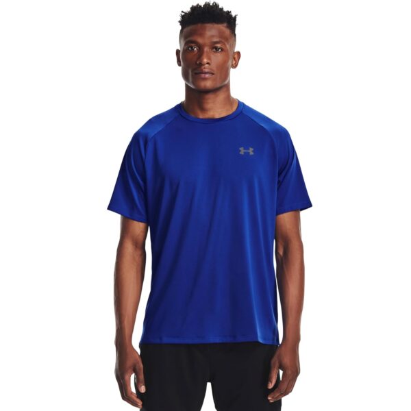 Barato Under Armour Hombre Camiseta Tecnología 2.0, Steel Light Heather/Black