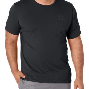 Camiseta Sportstyle para Hombre de Under Armour con diseño en el pecho izquierdo, Charcoal Medium Heather/Negro