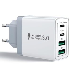 Cargador USB C 40W 4 Puertos Rápido