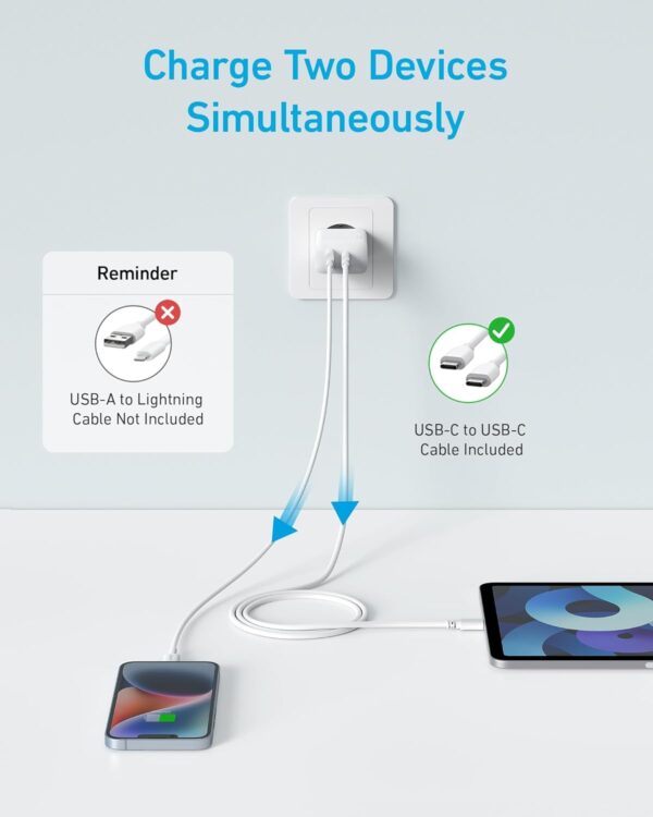 ¡Chollo! Anker Cargador Rápido USB-C 20W (2 Pack)