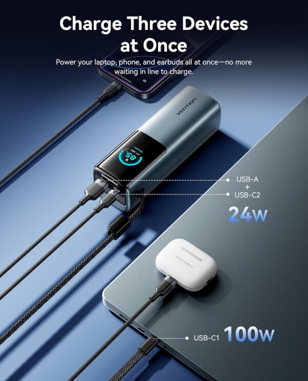 ¡Chollo! Batería externa 27000 mAh para portátil 200 W