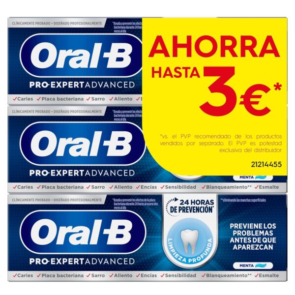 Chollo Oral-B Advanced Prevención Del Sarro Pasta De Dientes Con Cristales De Limpieza Profunda, Pack 12 x 75 ml, Protege Contra La Placa, Dentífrico Con Sabor Hierbabuena Dulce, 75 ml...