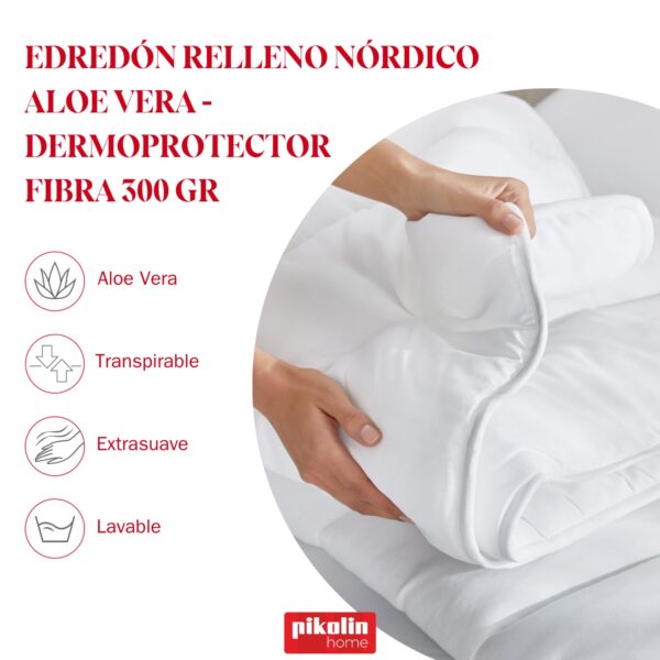 Chollo Pikolin Home - Edredón Nórdico para Otoño e Invierno de 300g, con Fibra Ecolofil de Sensación Similar al Plumón, Relleno para Cama de 80/90 (140x200 cm)