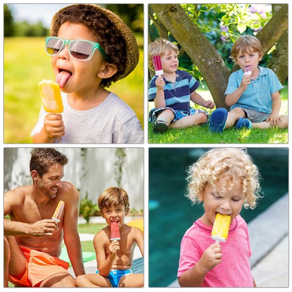Descuento Moldes de Helado, 6 Cavidades Molde de Paleta de Silicona Sin BPA, Juego de Moldes para Polos, DIY Popsicle Mold con 1 Plegable Embudo y 1 cepillo de limpieza - Azul