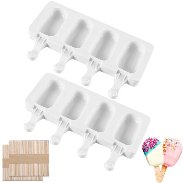 Descuento Moldes de Helado, 6 Cavidades Molde de Paleta de Silicona Sin BPA, Juego de Moldes para Polos, DIY Popsicle Mold con 1 Plegable Embudo y 1 cepillo de limpieza - Azul