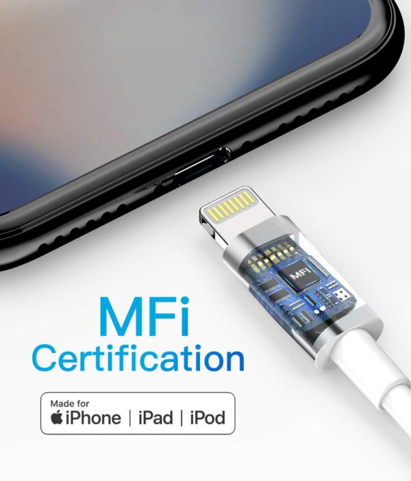 Descuento Quntis Cable iPhone 2M 3Pack, Cable Lightning Carga Rápida MFi Certificado Cargador iPhone para 13/12/12 Pro MAX/SE/11/X/XS/XR/8/7/6s Plus, iPad iPod