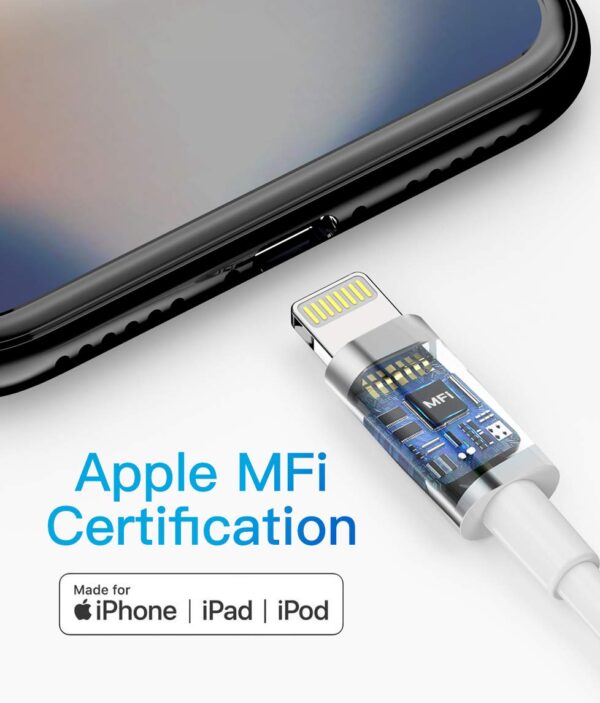 Descuento Quntis Cable iPhone 2M 3Pack, Cable Lightning Carga Rápida MFi Certificado Cargador iPhone para 13/12/12 Pro MAX/SE/11/X/XS/XR/8/7/6s Plus, iPad iPod