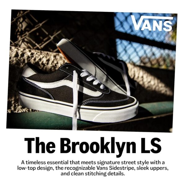 Descuento Vans Hombre Zapatillas De Lona Brooklyn, Black/Gum