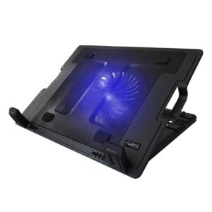 EWENT EW1258 - Soporte para ordenador portátil 17" con sistema de refrigeración y selección de angulo de vista