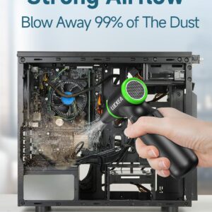 Oferta Aire Comprimido Limpieza PC Soplador de Aire - 130000 RPM 3 Velocidades Air Duster, 6000 mAh Batería, 3 Cepillos Antiestáticos, Carga Rápida Tipo C, Soprador Potente Portátil...