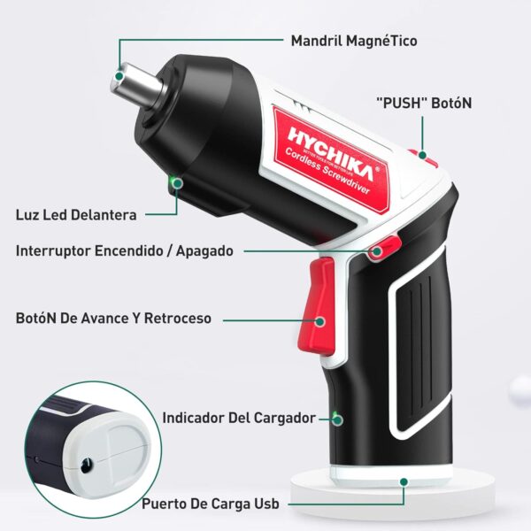 ¡Oferta! Atornillador Eléctrico HYCHIKA 6Nm con Accesorios
