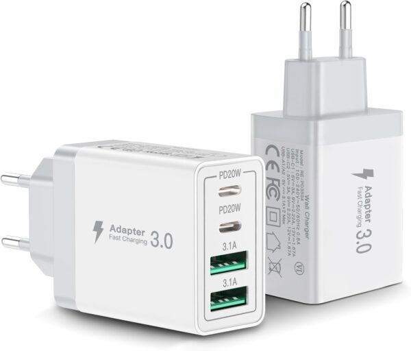 Oferta Cargador USB C 40W 4 Puertos Rápido