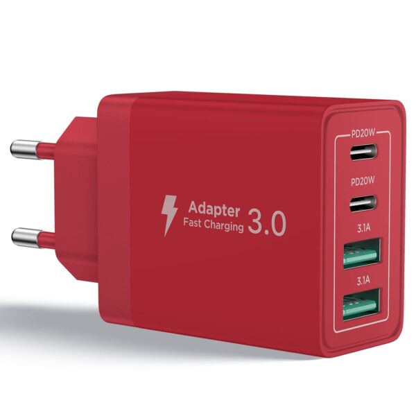 Oferta Cargador USB C 40W 4 Puertos Rápido