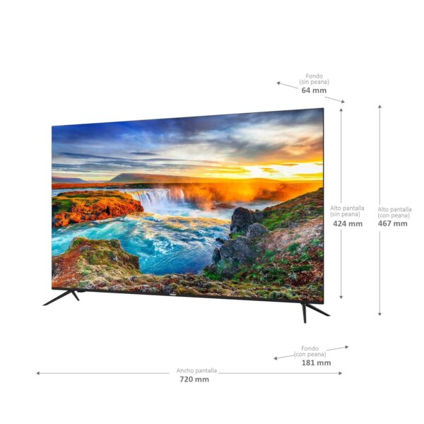 Oferta Haier Direct LED Full HD H32K702FG - 32", Smart-TV, HDR, Dolby Audio, Android 11, Smart-TV, Google Assistant, Bluetooth 5.1, DBX TV, HDMI 2.1 x 3, rahmenlos, 2022