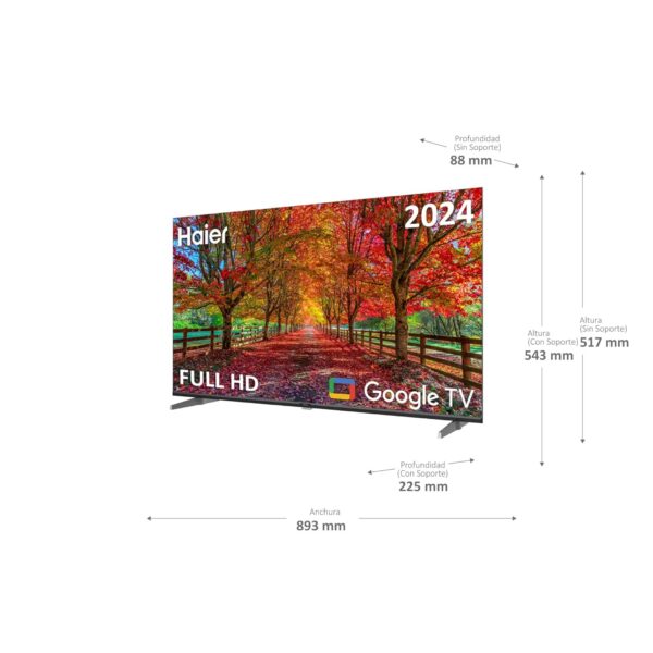 Oferta Haier Direct LED Full HD H32K702FG - 32", Smart-TV, HDR, Dolby Audio, Android 11, Smart-TV, Google Assistant, Bluetooth 5.1, DBX TV, HDMI 2.1 x 3, rahmenlos, 2022