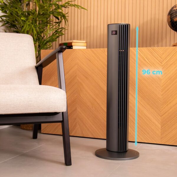 Oferta Ventilador de Torre Cecotec EnergySilence 790 Skyline Smart de 30", 45 W, Oscilación de 70º, Pantalla Táctil LED, Temporizador de 12 horas, Control Remoto, 3 Velocidades y más