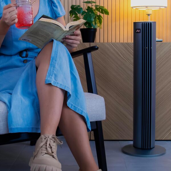Oferta Ventilador de Torre Cecotec EnergySilence 790 Skyline Smart de 30", 45 W, Oscilación de 70º, Pantalla Táctil LED, Temporizador de 12 horas, Control Remoto, 3 Velocidades y más