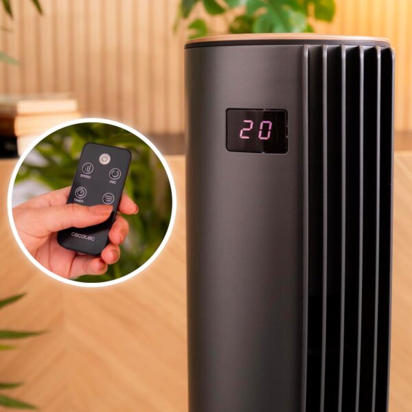 Oferta Ventilador de Torre Cecotec EnergySilence 790 Skyline Smart de 30", 45 W, Oscilación de 70º, Pantalla Táctil LED, Temporizador de 12 horas, Control Remoto, 3 Velocidades y más