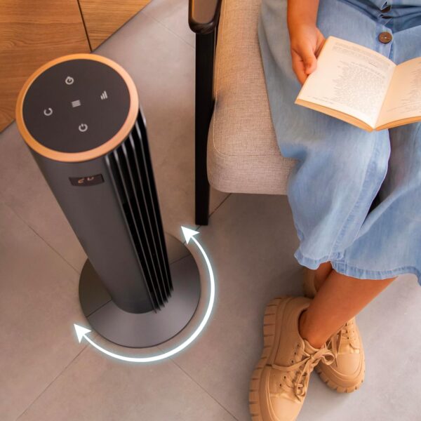 Oferta Ventilador de Torre Cecotec EnergySilence 790 Skyline Smart de 30", 45 W, Oscilación de 70º, Pantalla Táctil LED, Temporizador de 12 horas, Control Remoto, 3 Velocidades y más