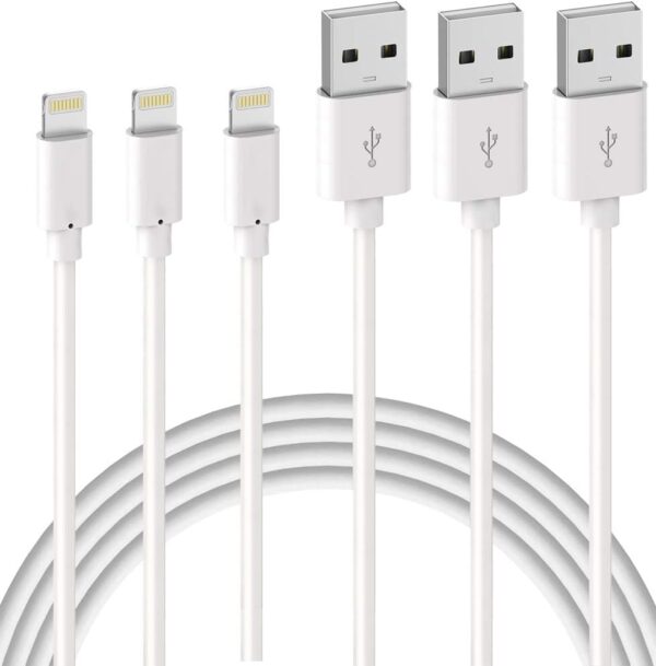 Quntis Cable iPhone 2M 3Pack, Cable Lightning Carga Rápida MFi Certificado Cargador iPhone para 13/12/12 Pro MAX/SE/11/X/XS/XR/8/7/6s Plus, iPad iPod