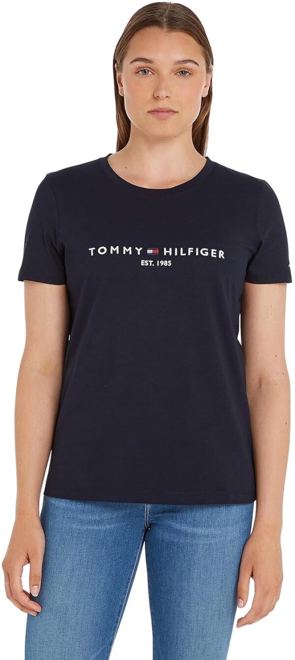 Tommy Hilfiger Camisetas de Punto de Manga Corta para Mujer