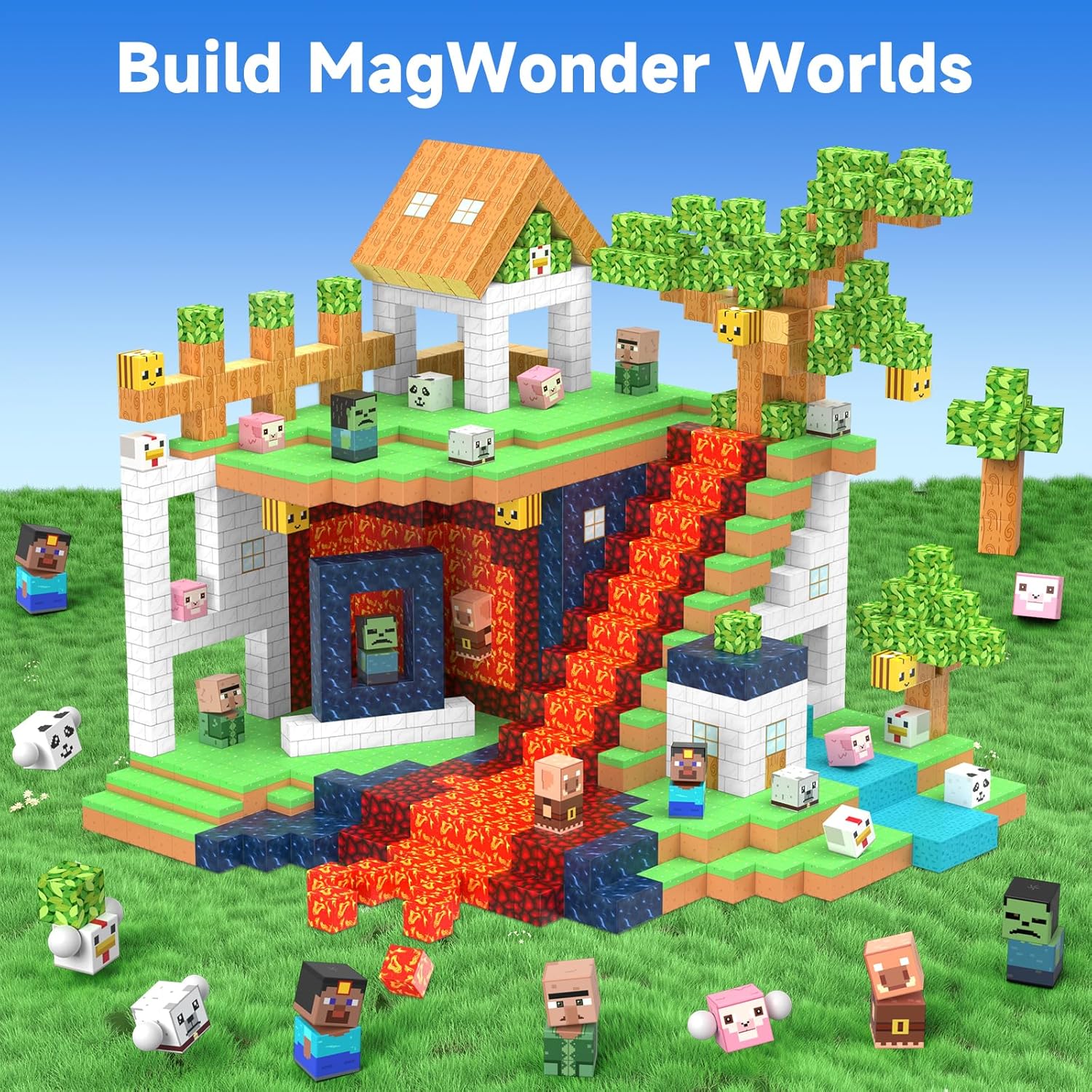 ¡Chollo! Bloques de construcción magnéticos, 150 piezas