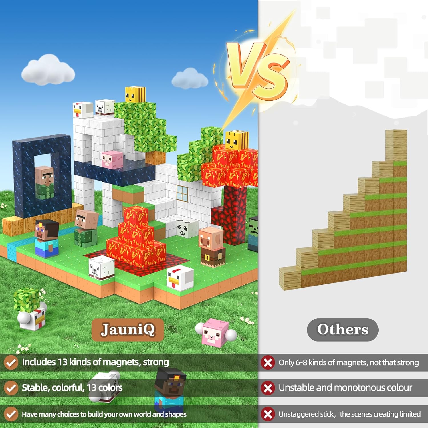 ¡Chollo! Bloques de construcción magnéticos, 150 piezas