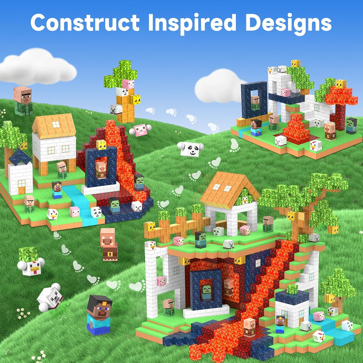 ¡Chollo! Bloques de construcción magnéticos, 150 piezas