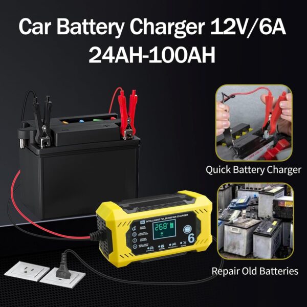 ¡Chollo! Cargador de batería 6A/12V con LCD