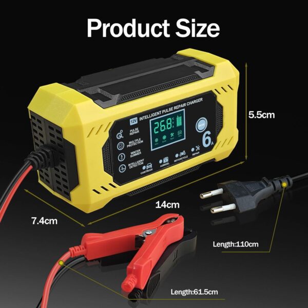 ¡Chollo! Cargador de batería 6A/12V con LCD