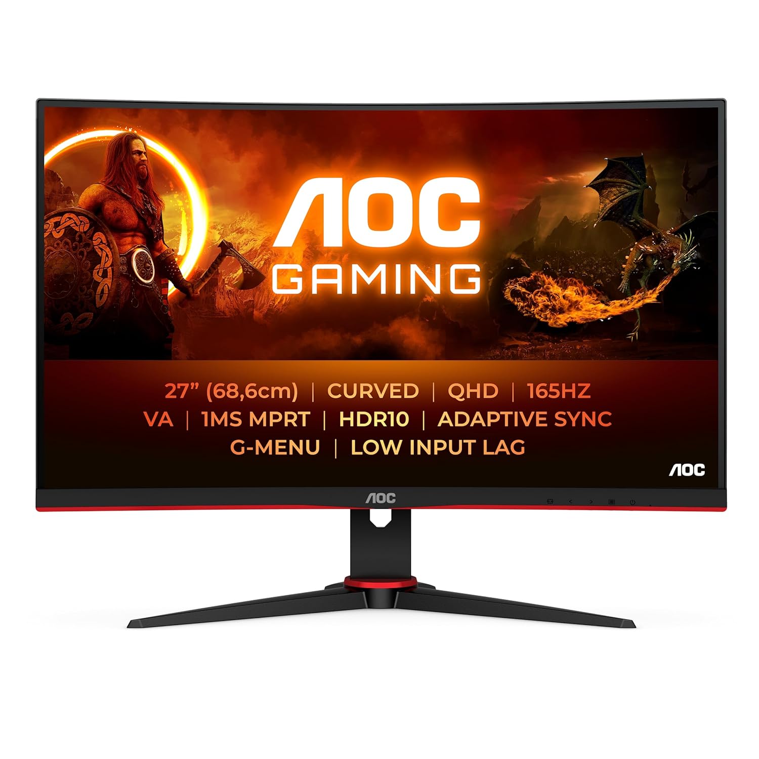 ¡Chollo! Monitor curvo AOC Gaming 27" QHD 165Hz