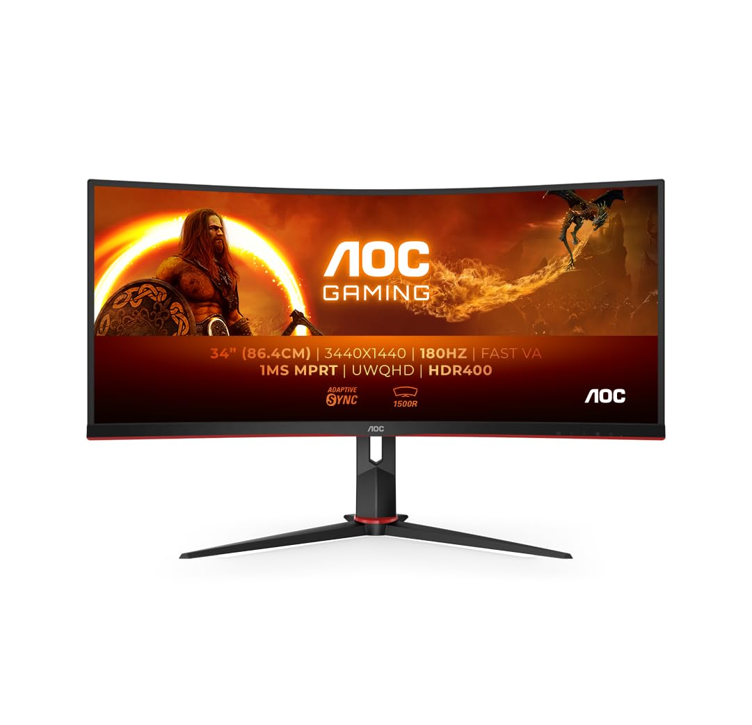 ¡Chollo! Monitor Curvo AOC Gaming 34" WQHD 180Hz