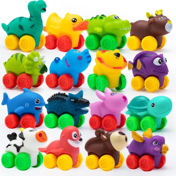 ¡Chollo! Set de 16 Autos de Juguete de Goma