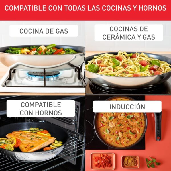 ¡Chollo! Tefal Ingenio Emotion - Set de Sartenes y Olla