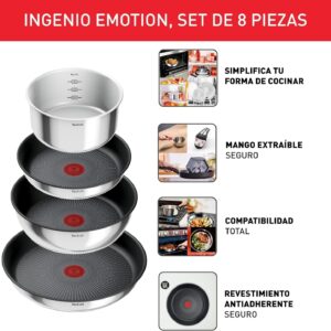 ¡Chollo! Tefal Ingenio Emotion - Set de Sartenes y Olla