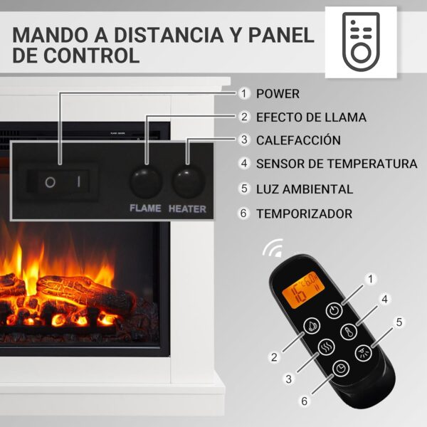 ¡Descuento! CrownFlame Phanos Chimenea Eléctrica con Control Remoto