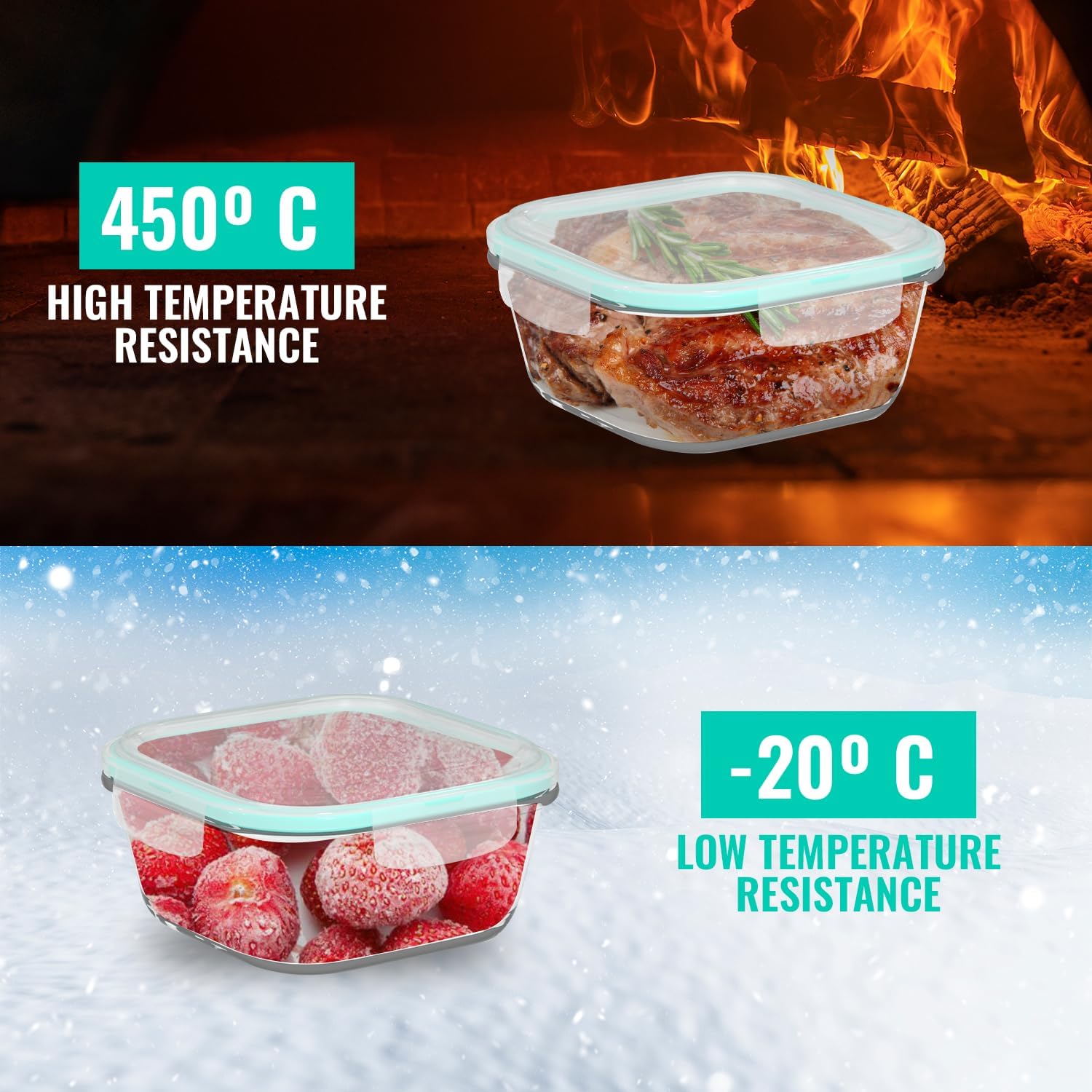 ¡Descuento! edihome, Contenedores de Vidrio, 8 Piezas