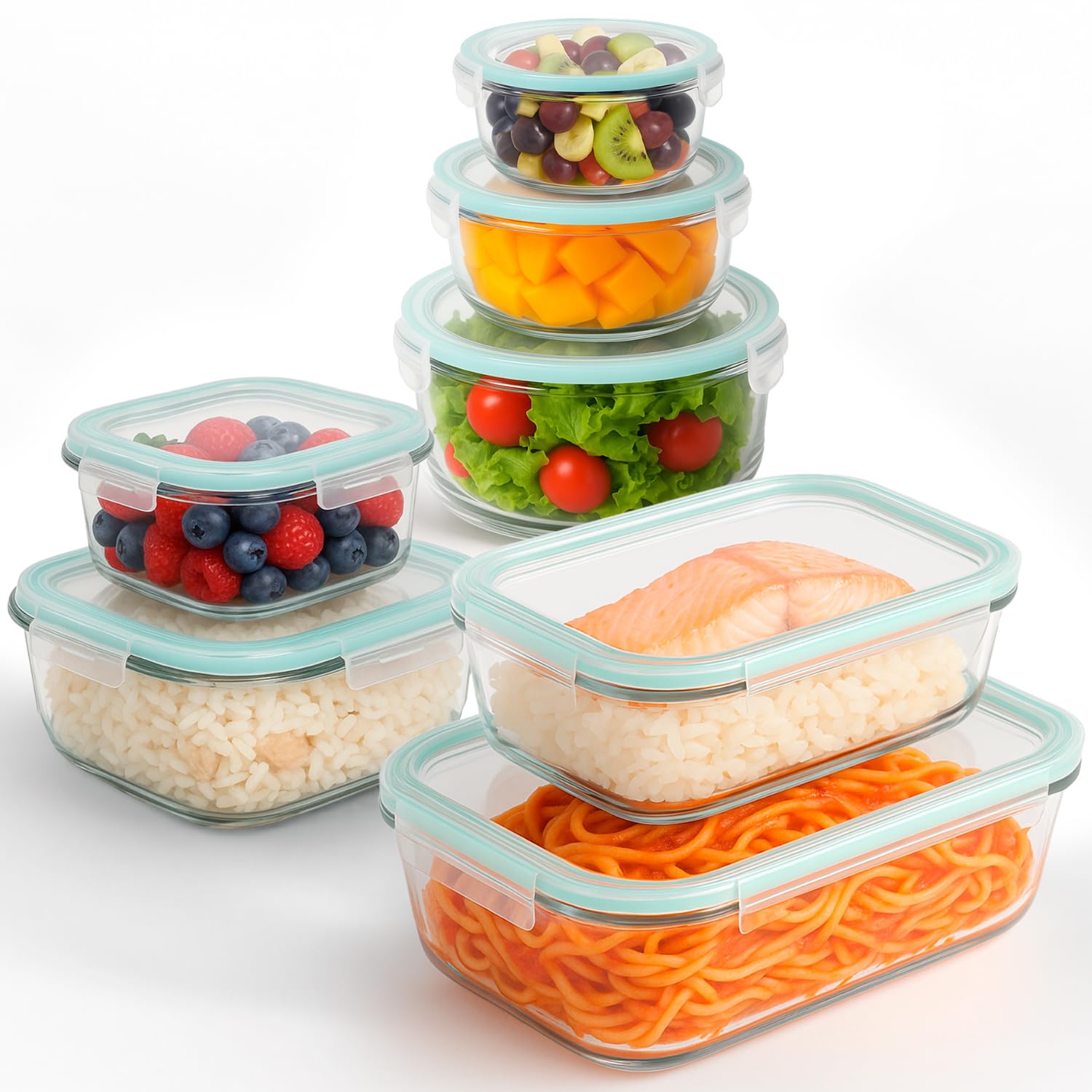 ¡Descuento! edihome, Contenedores de Vidrio, 8 Piezas