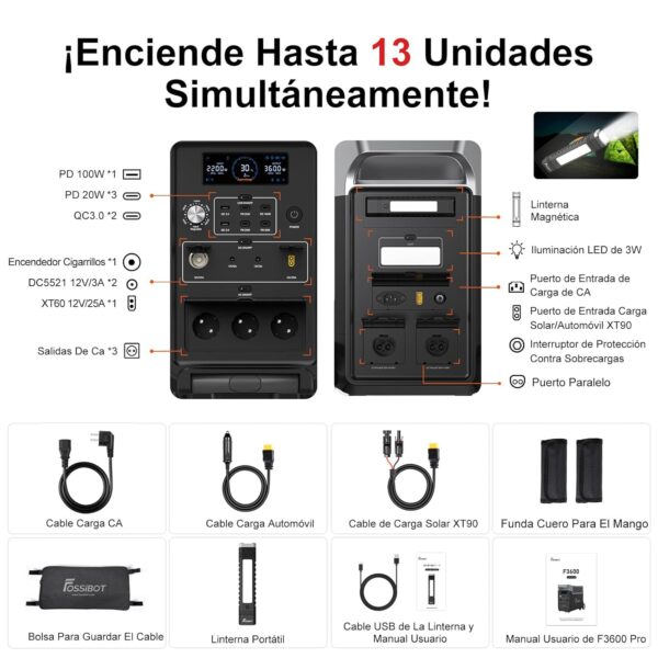 ¡Descuento! Estación de energía portátil FOSSiBOT F3600 420W