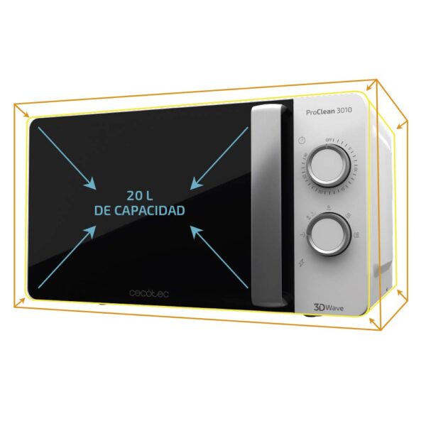 ¡Descuento! Microondas Cecotec ProClean 3010, 700 W, 20 L