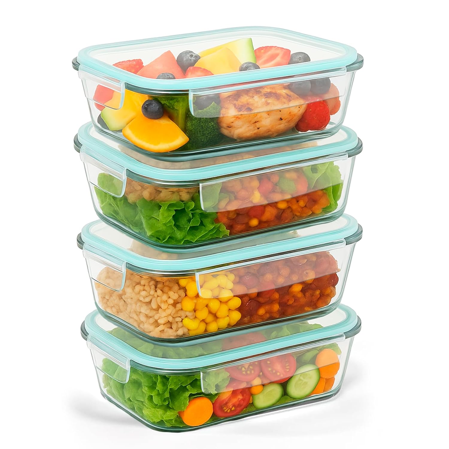 edihome, Contenedores de Vidrio, 8 Piezas