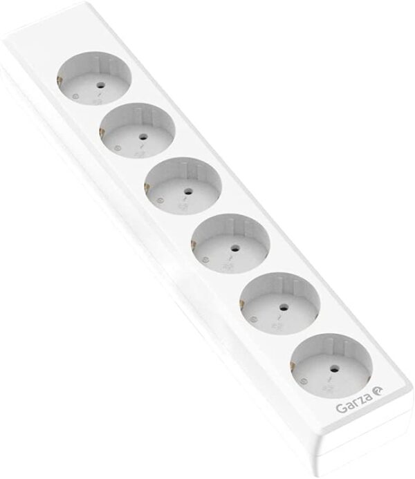 Garza Power - Regleta 6 enchufes Blanca