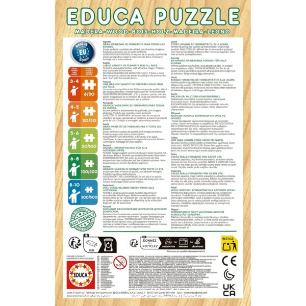 ¡Oferta! Educa - 2 Puzzles Infantiles de Madera