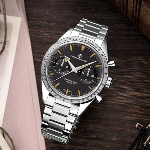 ¡Oferta! Reloj PAGANI Retro Hombre Cronógrafo Lunar