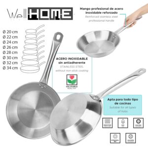 ¡Oferta! Set de 3 Sartenes Inoxidable Aptas Inducción