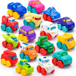 Set de 16 Autos de Juguete de Goma