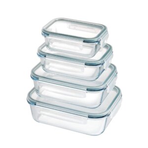 Set de 4 boîtes en verre MAXHOME