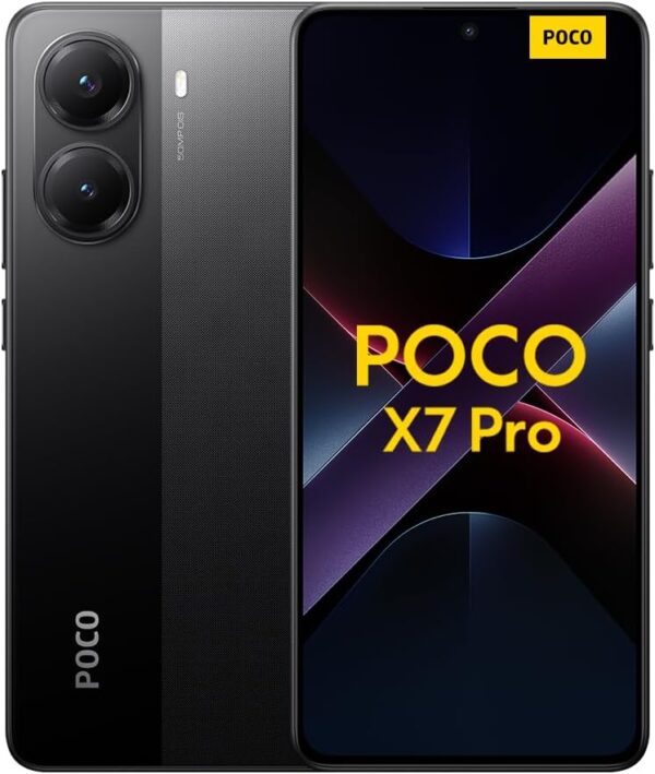 XIAOMI POCO X7 Pro - Smartphone de 8+256GB, Pantalla CrystalRes 1.5K 120Hz AMOLED, MediaTek Dimensity 8400-Ultra, Cámara de 50 MP, 90W HyperCharge, Cargador no Incluido, Negro...